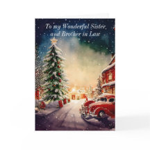 Tarjeta de Feliz Navidad para Hermana y Cuñado