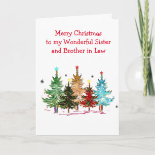 Tarjeta de Feliz Navidad para Hermana y Cuñado