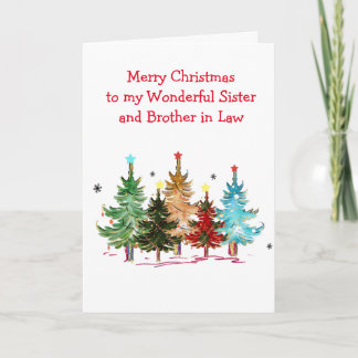 Tarjeta de Feliz Navidad para Hermana y Cuñado