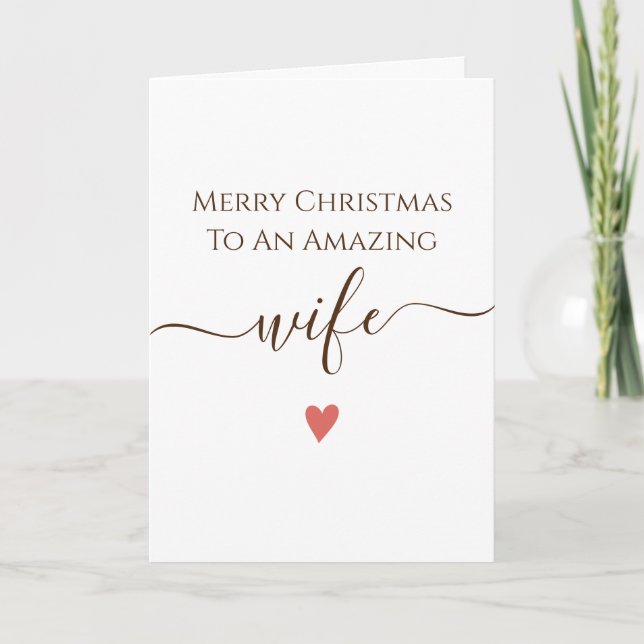 Tarjeta de Feliz Navidad para la Esposa (Anverso)