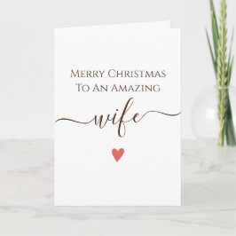 Tarjeta de Feliz Navidad para la Esposa