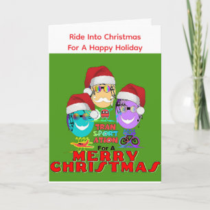Tarjeta de Feliz Navidad para Montar a Caballo
