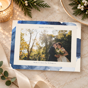 Tarjeta de Feliz Navidad para Recién Casados con A