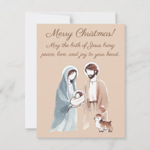 Tarjeta de Feliz Navidad: Paz, Amor y Alegría en e