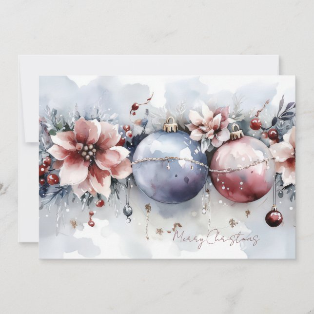 Tarjeta de Feliz Navidad personalizada (Anverso)