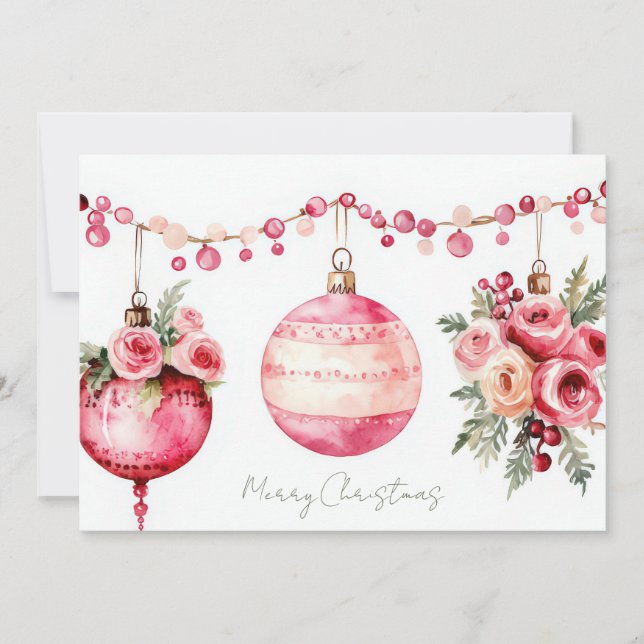 Tarjeta de Feliz Navidad personalizada (Anverso)