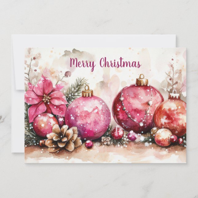 Tarjeta de Feliz Navidad personalizada (Anverso)