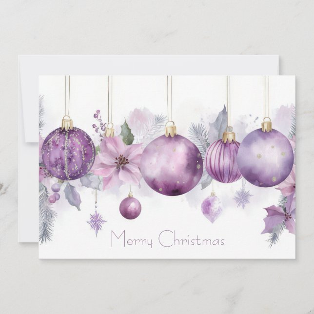 Tarjeta de Feliz Navidad personalizada (Anverso)