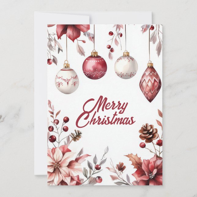 Tarjeta de Feliz Navidad personalizada (Anverso)