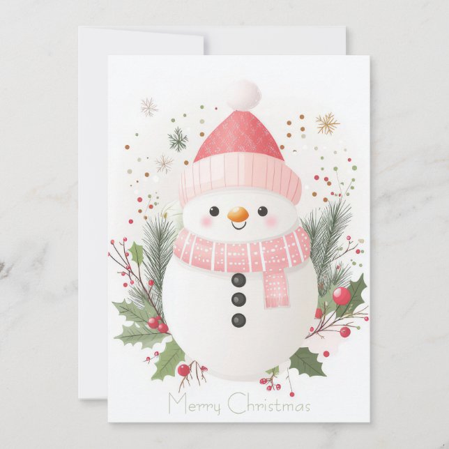 Tarjeta de Feliz Navidad personalizada (Anverso)