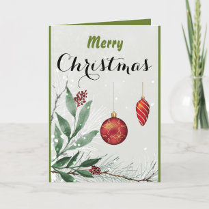 Tarjeta de Feliz Navidad Personalizada