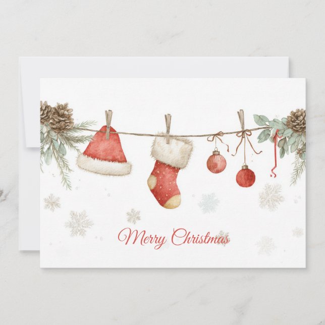 Tarjeta de Feliz Navidad personalizada (Anverso)
