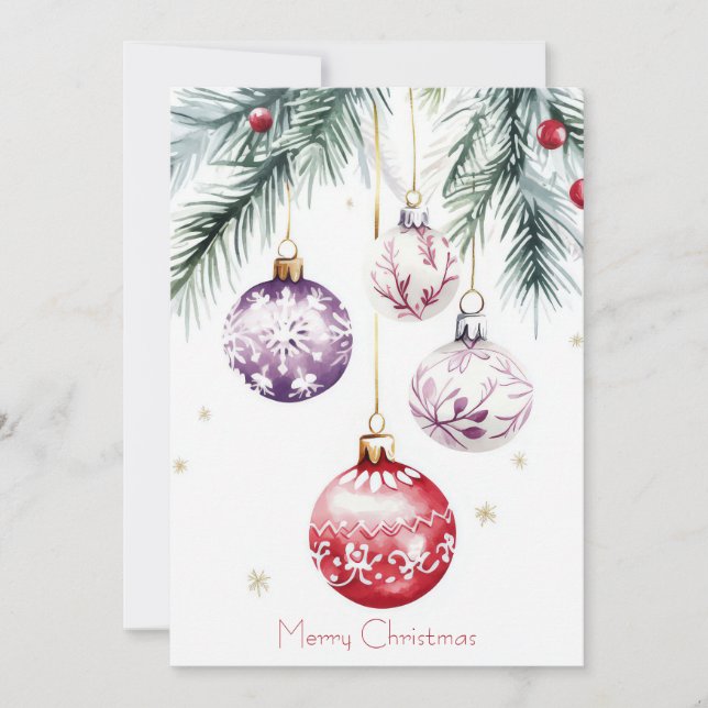Tarjeta de Feliz Navidad personalizada (Anverso)