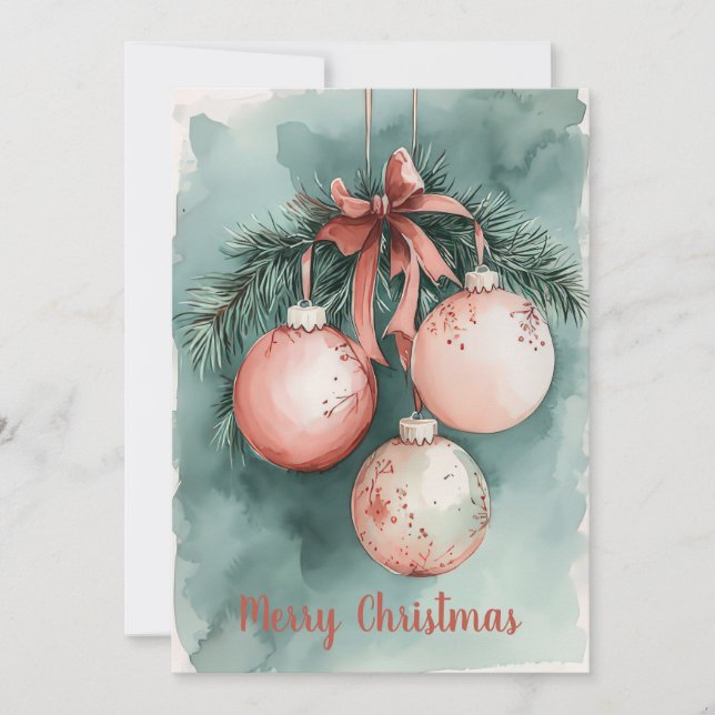 Tarjeta de Feliz Navidad personalizada (Anverso)