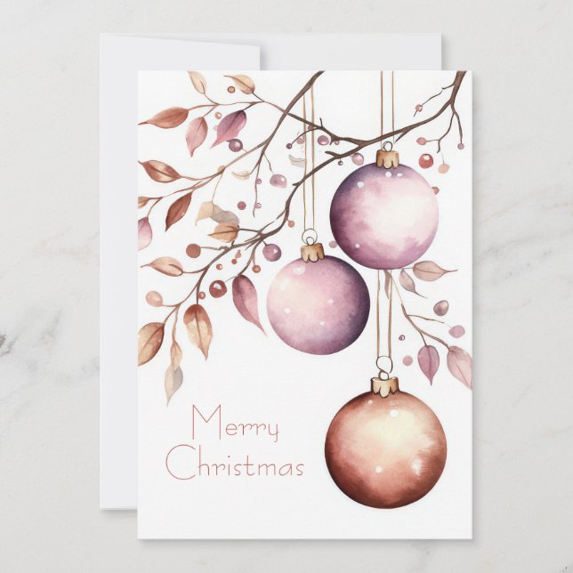 Tarjeta de Feliz Navidad personalizada (Anverso)