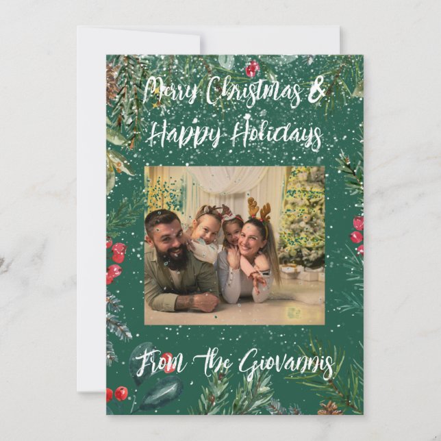 TARJETA DE FELIZ NAVIDAD PERSONALIZADA (Anverso)