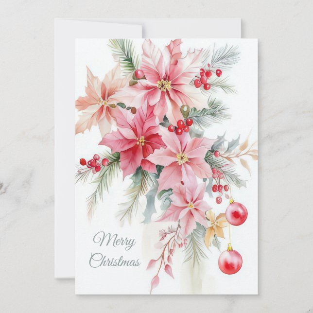 Tarjeta de Feliz Navidad personalizada (Anverso)