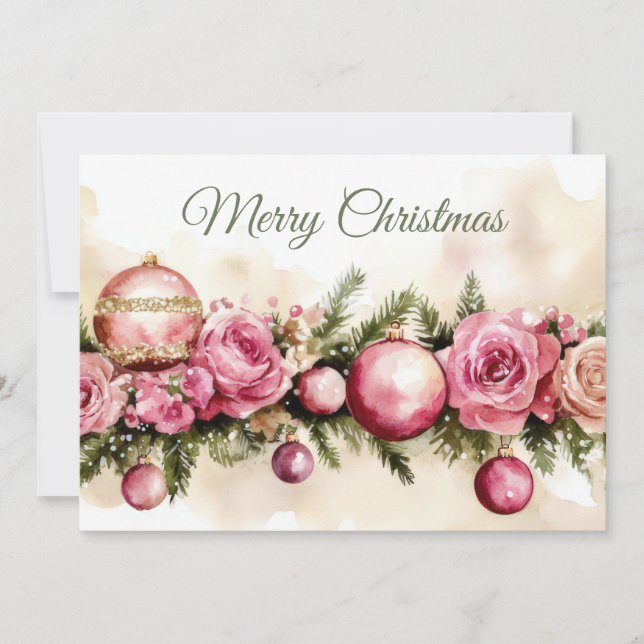 Tarjeta de Feliz Navidad personalizada (Anverso)