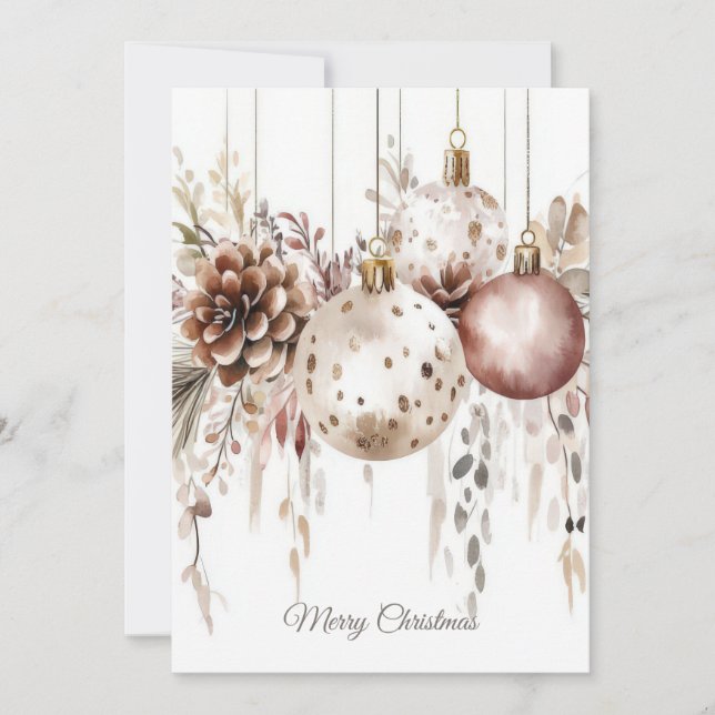 Tarjeta de Feliz Navidad personalizada festiva (Anverso)