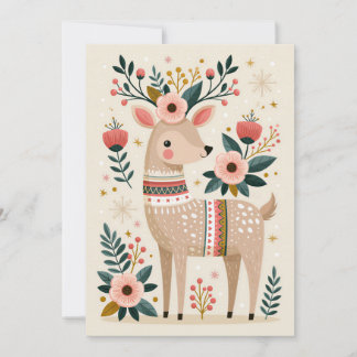 Tarjeta de Feliz Navidad personalizada festiva y l