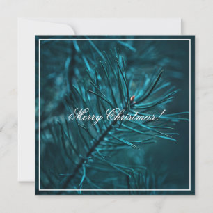 Tarjeta de Feliz Navidad Pino Verde Abeto