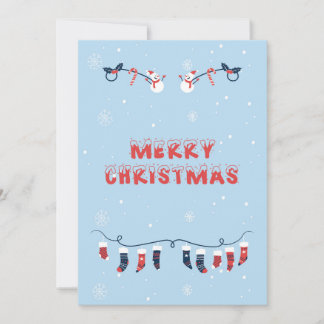 Tarjeta de Feliz Navidad plana