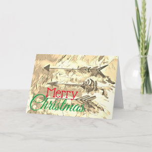 Tarjeta de Feliz Navidad Sepia Personalizada