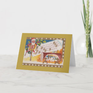 Tarjeta de Feliz Navidad Victoriana