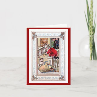 Tarjeta de Feliz Navidad Vintage - Bienvenidos a N