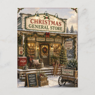 Tarjeta de Feliz Navidad Vintage Festiva