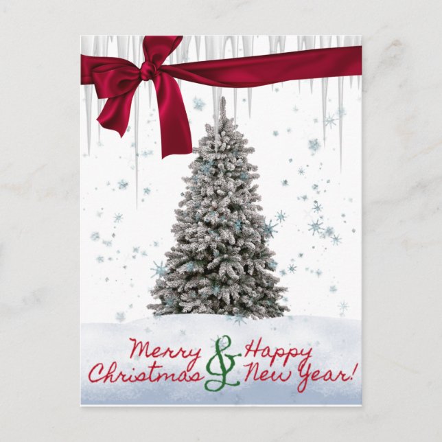 Tarjeta de feliz Navidad y de la Feliz Año Nuevo (Anverso)