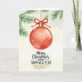 Tarjeta de Feliz Navidad y Feliz Año Nuevo