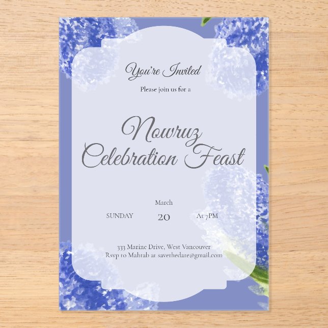 Tarjeta de Feliz Nowruz Pintada a Mano (Anverso)