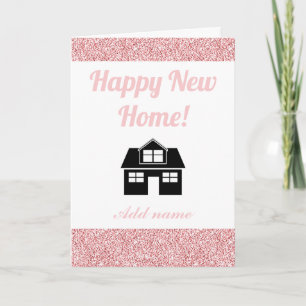 Tarjeta de feliz nueva casa personalizada con esti