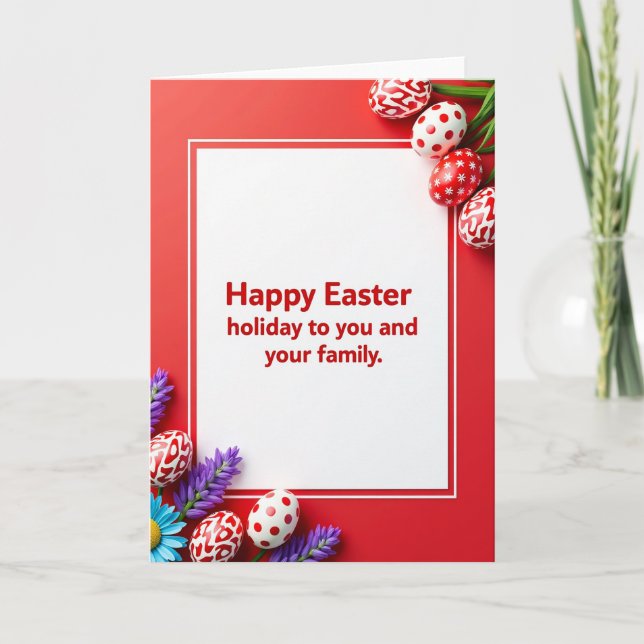 Tarjeta de Feliz Pascua (Anverso)