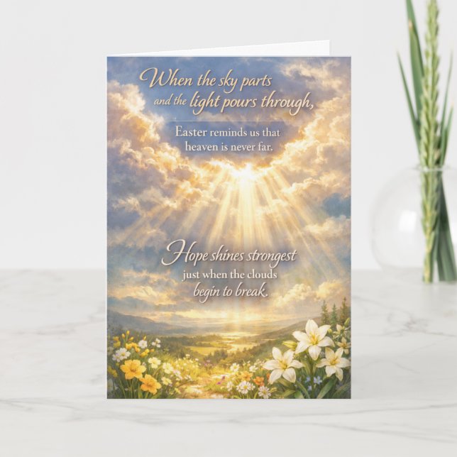 Tarjeta de Feliz Pascua (Anverso)