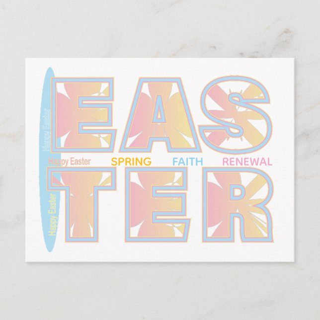 Tarjeta de Feliz Pascua (Anverso)