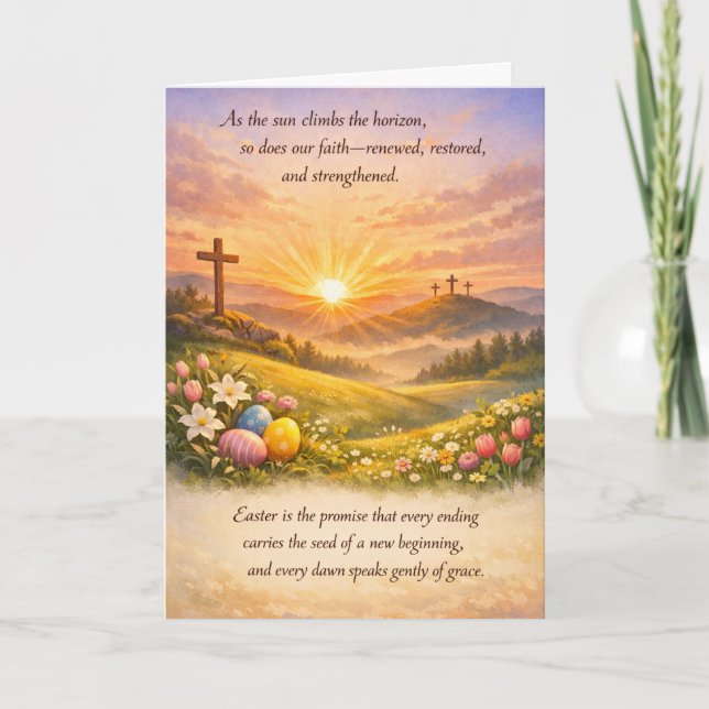 Tarjeta de Feliz Pascua (Anverso)