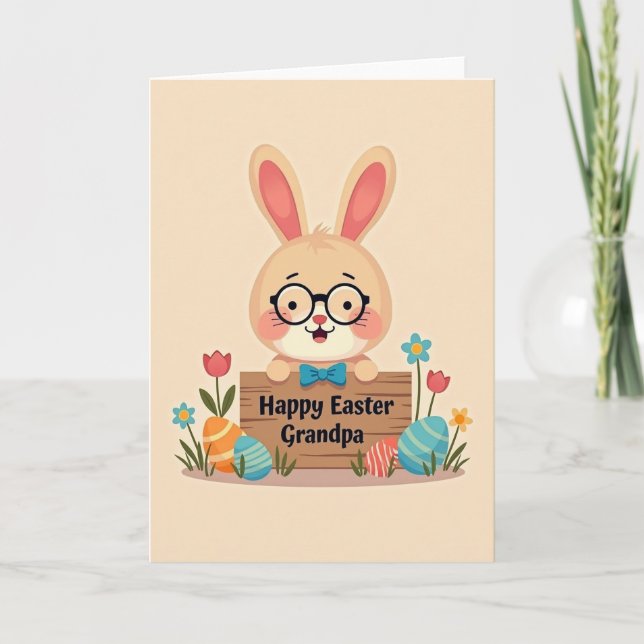 Tarjeta de Feliz Pascua Abuelo (Anverso)