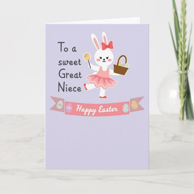 Tarjeta de Feliz Pascua Bunny (Anverso)
