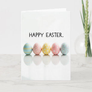 Tarjeta de Feliz Pascua con Patrón de Pastel