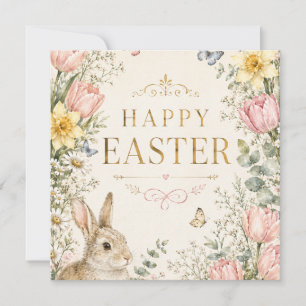 Tarjeta de Feliz Pascua de Acuarela, Pastel