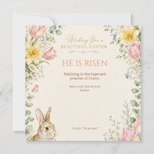 Tarjeta de Feliz Pascua de Acuarela, Pastel