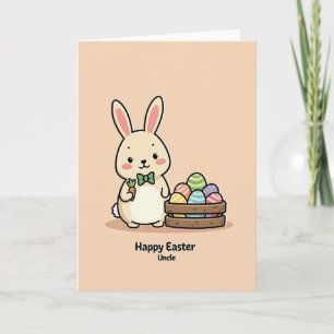 Tarjeta de Feliz Pascua de conejito