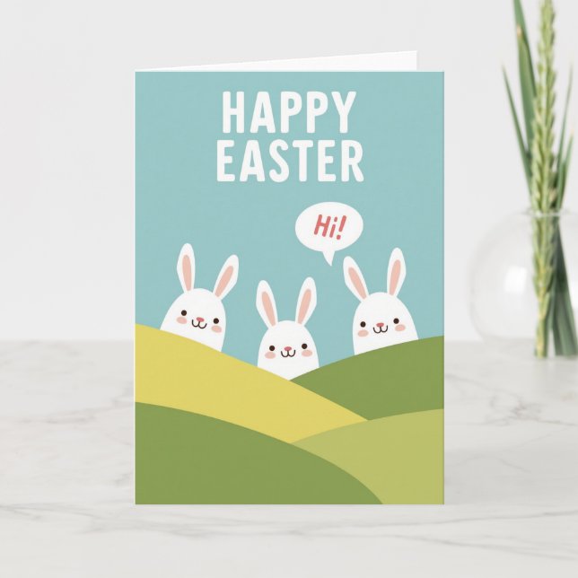 Tarjeta de Feliz Pascua de Easter Hills (Anverso)