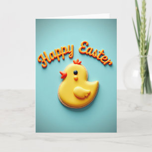 Tarjeta de Feliz Pascua de Galleta Helada