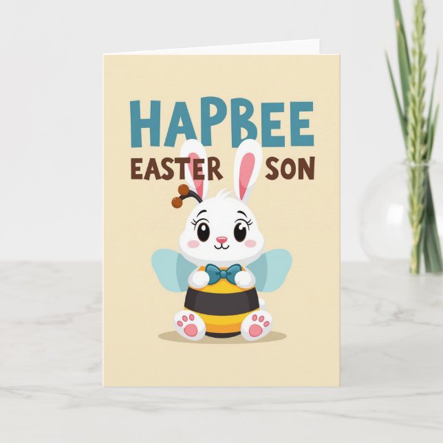 Tarjeta de Feliz Pascua de Hapbee (Anverso)