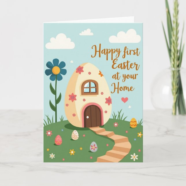 Tarjeta de Feliz Pascua de Nueva Casa (Anverso)