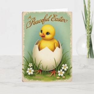 Tarjeta de Feliz Pascua de Pollito Dulce