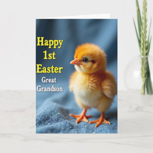 Tarjeta de Feliz Pascua de Pollito Esponjoso